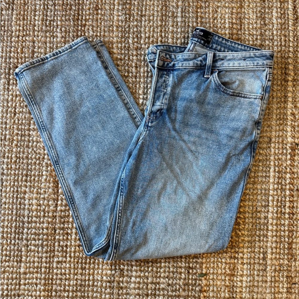 Hollister Light Blue Boot Cut Jeans - ultra high rise vintage straight